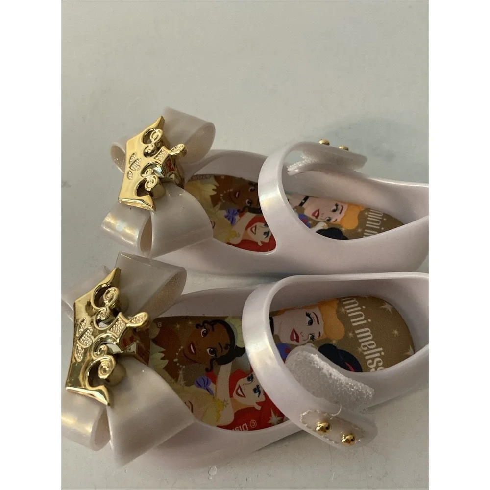 Mini Melissa Disney Princess Beige Gold Shoes Size 5